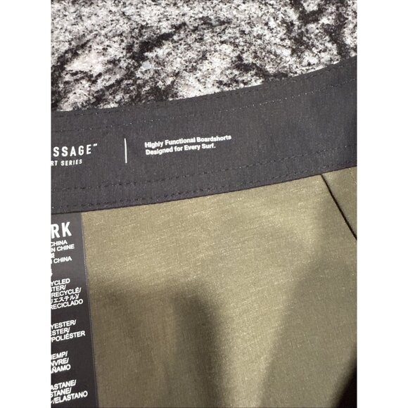 Roark Passage 16” Side Panel Boardshorts Military Green Mens Size 28 NWT RB471 - Picture 7 of 11